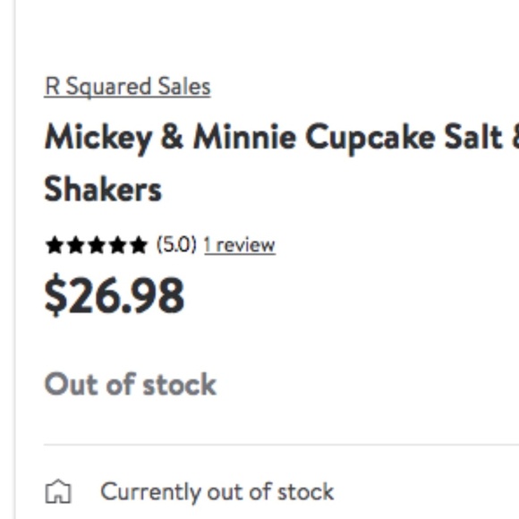 🆕 Disney Mickey & Minnie Mouse Ceramic Cupcake Salt & Pepper Shakers, NWOB - Picture 3 of 15